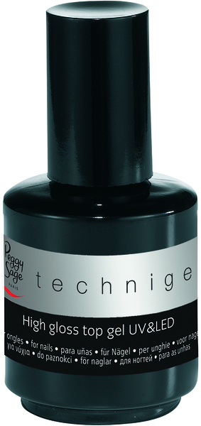 Technigel High Gloss Uv&LED Gel technique de Finition Ultra Brillant Peggy Sage 15ml