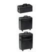 Mallette Modulair Croco Noir 3 Niveaux