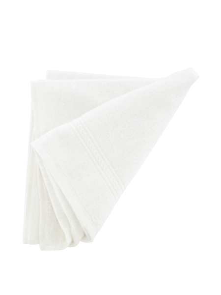 Serviettes JS 50cm x 75cm 320g/m² Blanche 12pcs