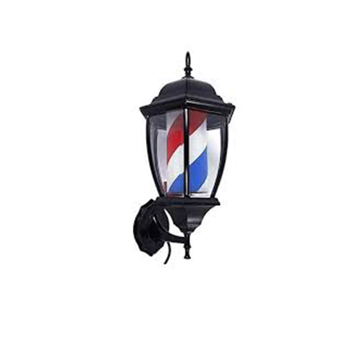 Enseigne Barbier Rotative Forme Lampadaire