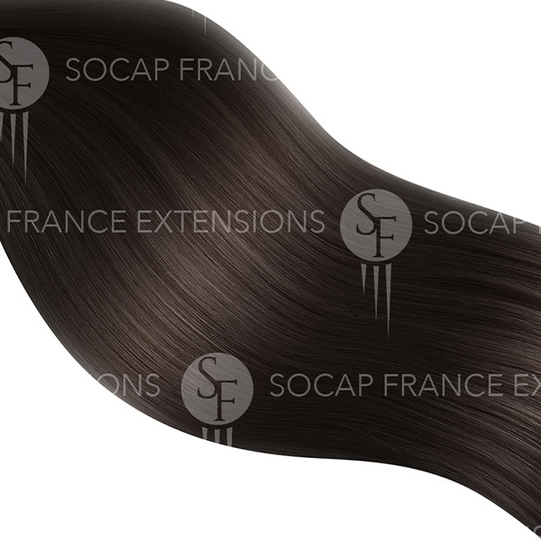 Extention Adhésive Soft Hair N°2 Châtain Foncé x10