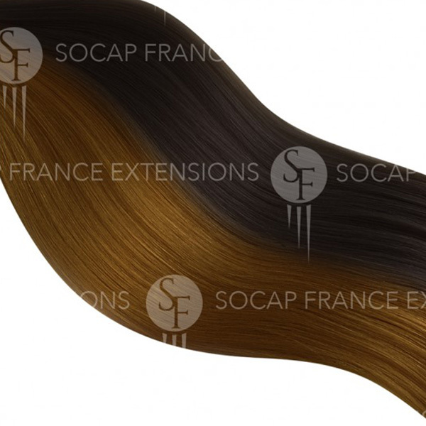 Extention Adhésive Soft Hair N°2/17 Châtain Foncé/ Blond Clair Doré x10