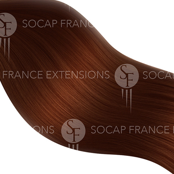 Extention Adhésive Soft Hair N°32  Châtain Cuivré Acajou x10