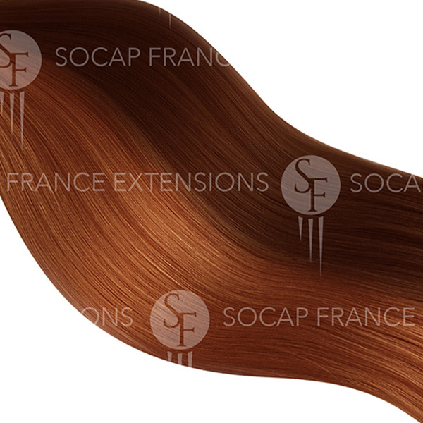 Extention Adhésive Soft Hair  N°32/130 Châtain Cuivré Acajou/Blond Cuivré Acajou x10
