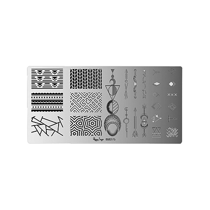 Plaque de Stamping Nail Art Geometric Peggy Sage