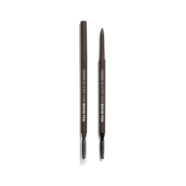 Crayon à Sourcils Ultra Fin 2 en 1, Stylo + Brosse 003 Marron Foncé  0,9gr Gosh