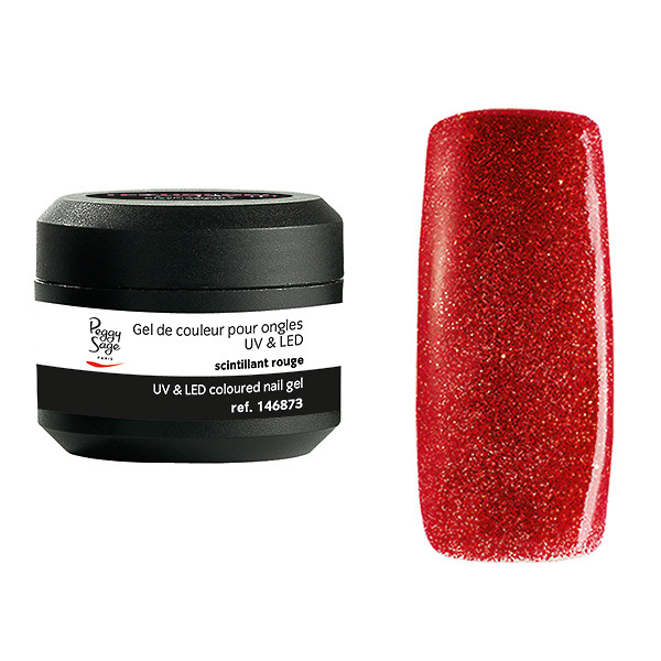 Gel de Couleur pour Ongles Uv&LED Color It Scintillant Rouge Peggy Sage 5g