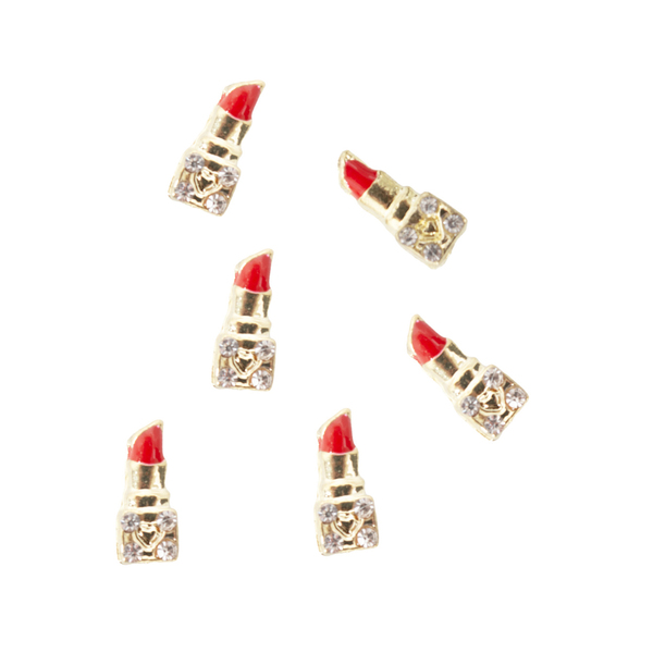 Décor Strass rouge à lèvres or Peggy Sage x 6