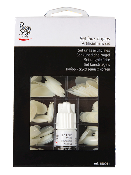 Faux Ongles Neutres x 200 + Colle 3g Peggy Sage