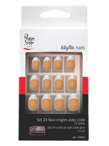 Faux Ongles Idyllic Nails FrenchStiletto Peggy Sage x 24