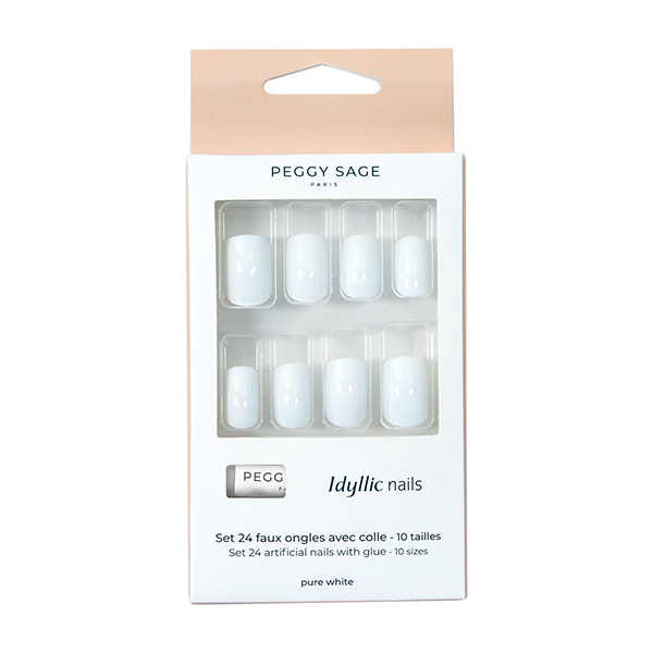 Set de 24 Faux Ongles Idyllic Nails Pure White Peggy Sage
