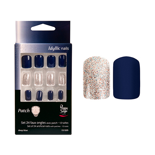 Faux Ongles avec Patch deep Blue Peggy Sage x 24