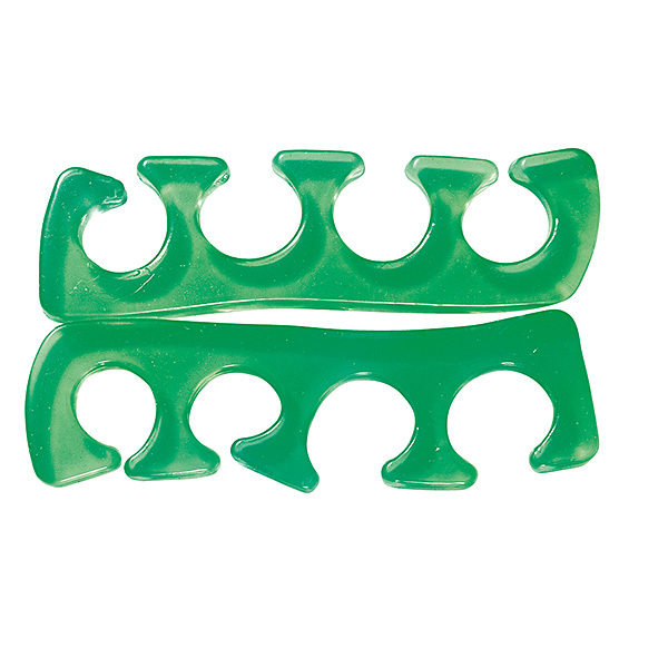 Paire de Séparateurs d'Orteils Silicone Vert Peggy Sage