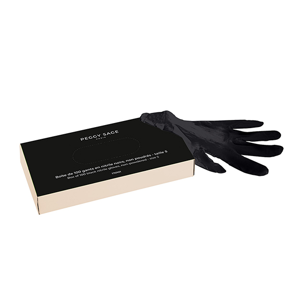 Gants Professionnels Nitrile Noirs Taille S x100 Peggy Sage