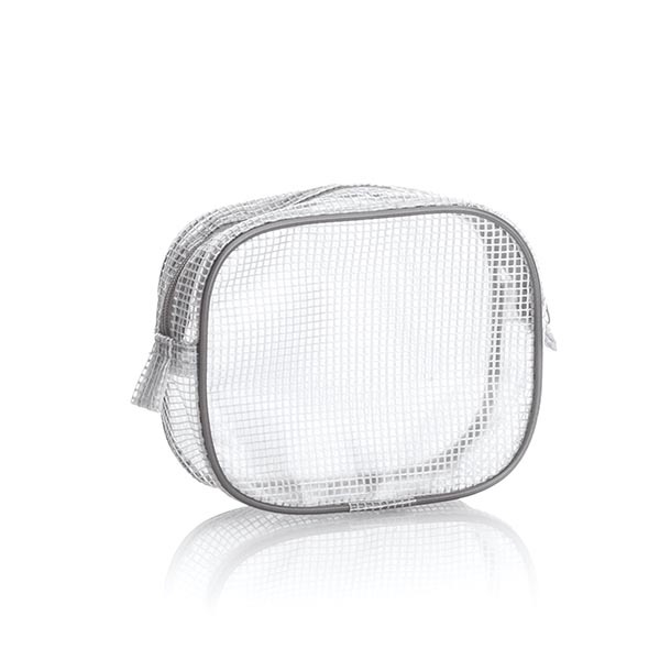 Mini Trousse Transparente Blanche et Grise