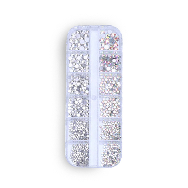 NB DECOR BOX STRASS ROND ARGENT ET BOREAL 815