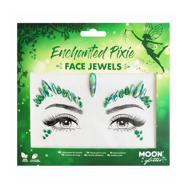 Strass Visage Autocollants Enchanted Pixie Moon Glitter