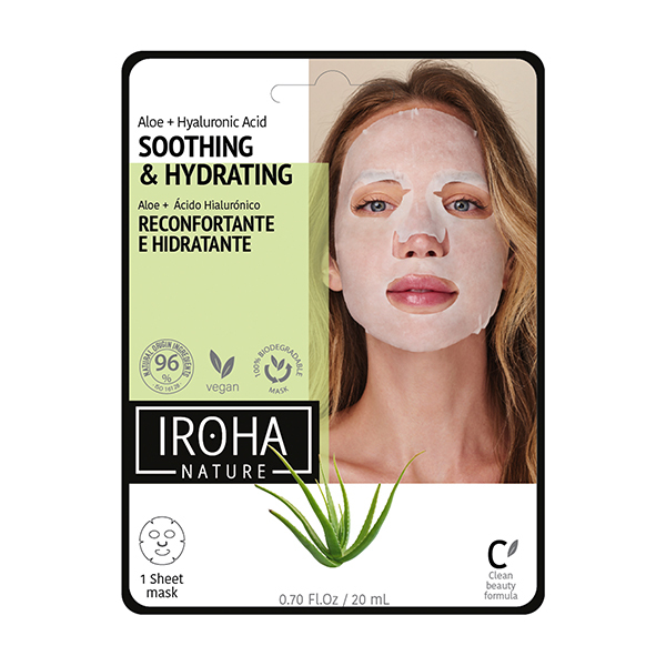 Masque Visage Tissu Apaisant et Hydratant Iroha Nature 20ml