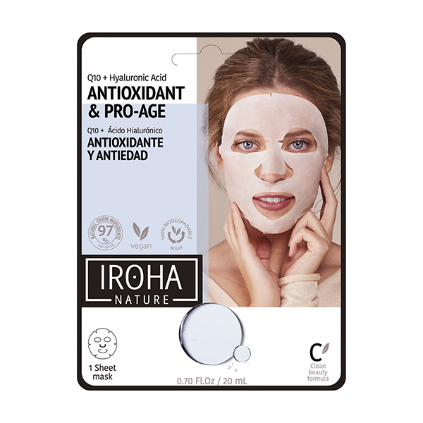 Masque Visage Tissu Anti-Oxydant & Anti-Age Iroha Nature 20ml