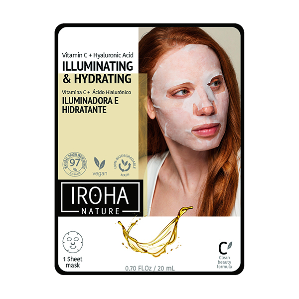 Masque Visage Tissu Illuminateur et Hydratant Iroha Nature 20ml