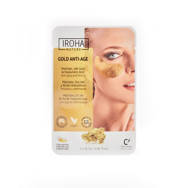 Patchs yeux Extra Raffermissants Or 24k Collagen Q10 Iroha Nature