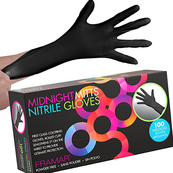 Gants en Nitrile Noirs Taille M Framar