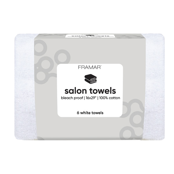 Serviettes Blanches 100% Coton 40x75 Lot de 6 Framar