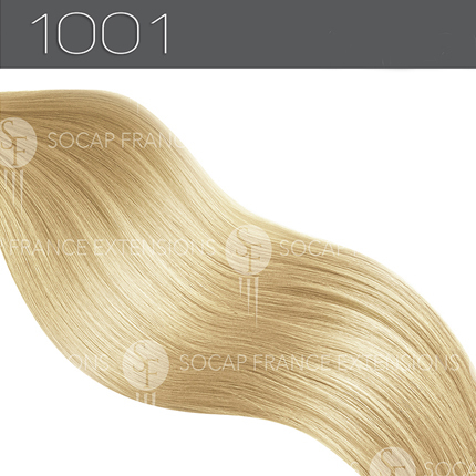 Mèches Cheveux Naturels PREMIUM N°1001 Blond Très Clair NacréSoCap