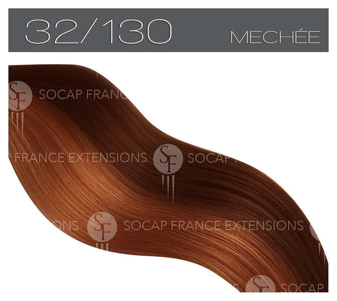 Mèches Cheveux Naturelles Ondulés  N°32/130  So.Cap