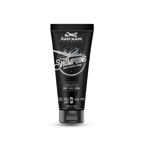 Shampooing 3 en 1 Cheveux Barbe et Corps Hairgum 200g