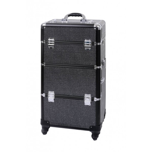 Valise alu strass noir