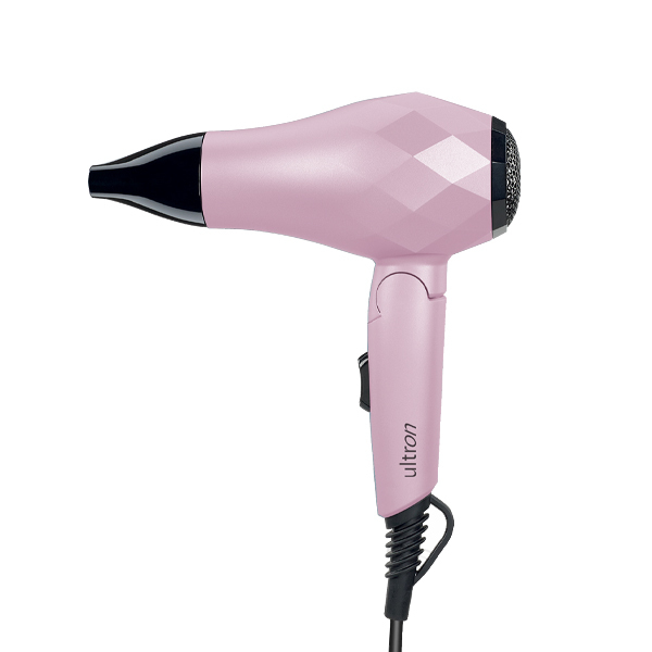 Mini Sèche-Cheveux Pliable Rose Poudré Ultron