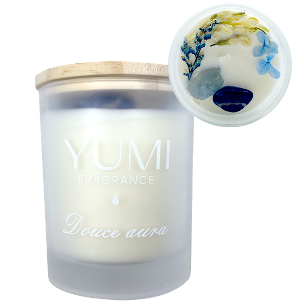 Bougie "Douce aura" Senteur Cupcake Myrtille Yumi 200g