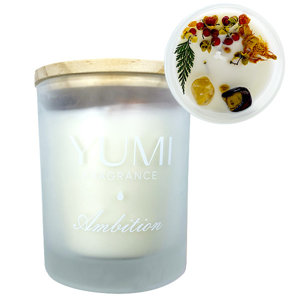 Bougie &quot;Ambition&quot; Senteur poire saupoudrée de sucre Yumi 200g