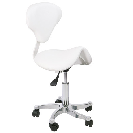 Tabouret Vena Blanc Avec Dossier