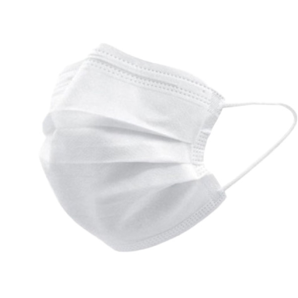 Masque Bucco Nasal Blanc 3 Plis x50