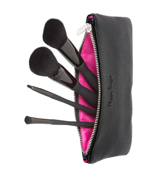 Pinceaux Make-up + Trousse Peggy Sage x 4