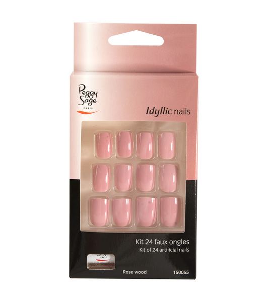 Faux Ongles Idyllic Nails RoseWood Peggy Sage x 24