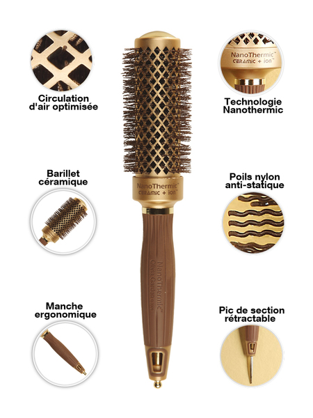 Brosse Nano Thermic Ø 35 Olivia Garden