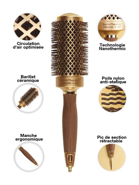 Brosse Nano Thermic Ø 45 Olivia Garden