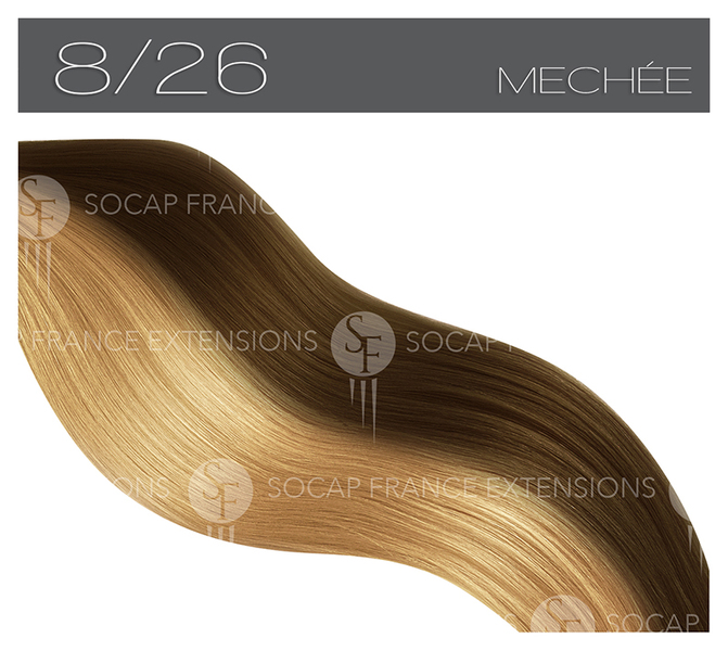 Mèches Cheveux Naturelles Premium N°8/26SoCap