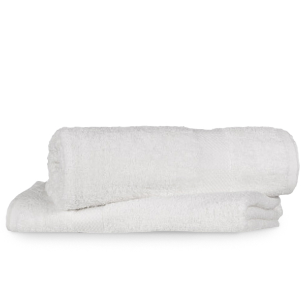 Lot de 2 Draps de Bain Blancs 100x200