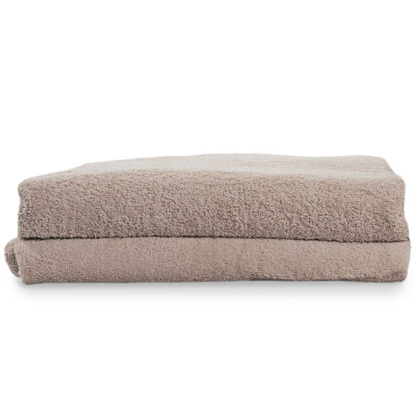 Lot de 2 Draps de Bain Taupe 100x200