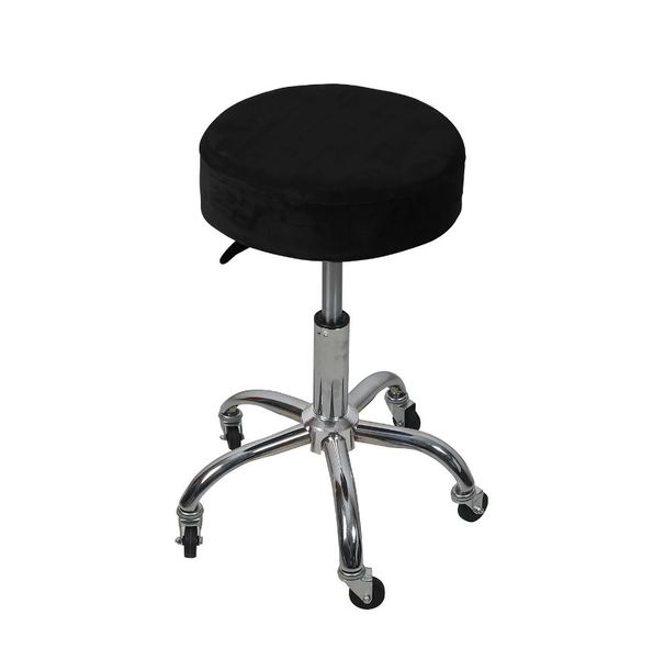 Housse Noire de Tabouret Rond Universelle