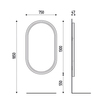 Coiffeuse Loop Mural Avec Retro Eclairage Led Karisma