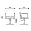 Fauteuil KISS Base Carrée Pompe Hydraulique Karisma