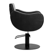 FAUTEUIL ROMA SKAI NOIR BASE RONDE NOIRE