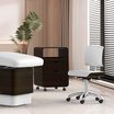 Tabouret Zoi Wengue Blanc SilverFox