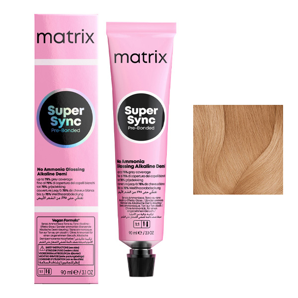 Coloration Ton sur Ton Super Sync N°9GV Blond Très Clair Doré Violet  Matrix 90ml
