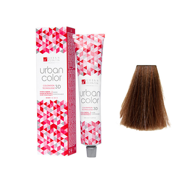 Coloration Uuban Color N° 6.35 Blond Foncé Doré Acajou Urban Keratin 100ml